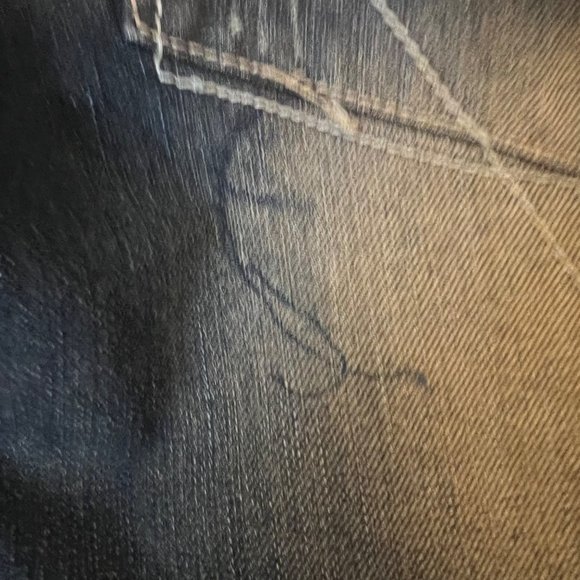 Knockout Jeans Mens 38 x 34 Straight Leg Moto Blue Zippers Faded Relaxed Denim 1 - Picture 10 of 13